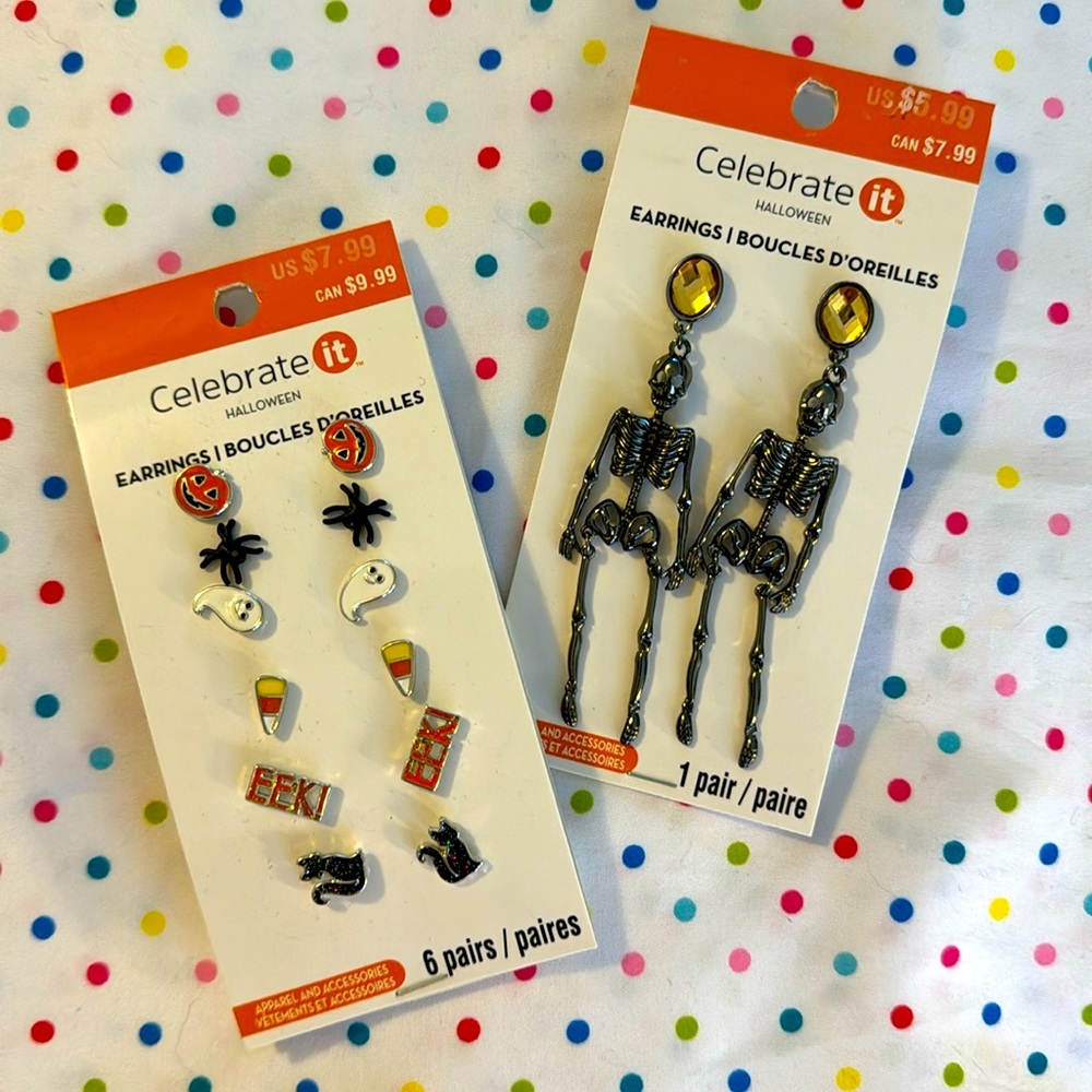 Brand new sealed Halloween earrings NWT